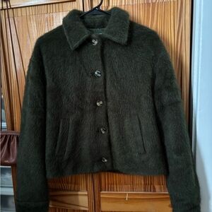 Zara Green Teddy Jacket